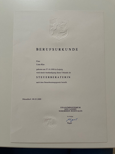 Berufungsurkunde