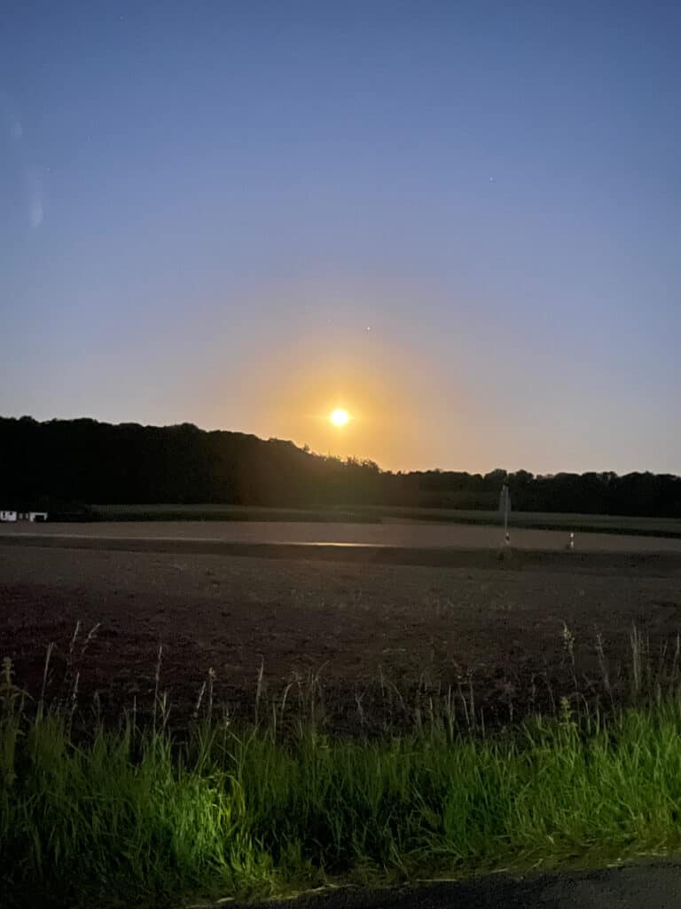 Feld mit Vollmond