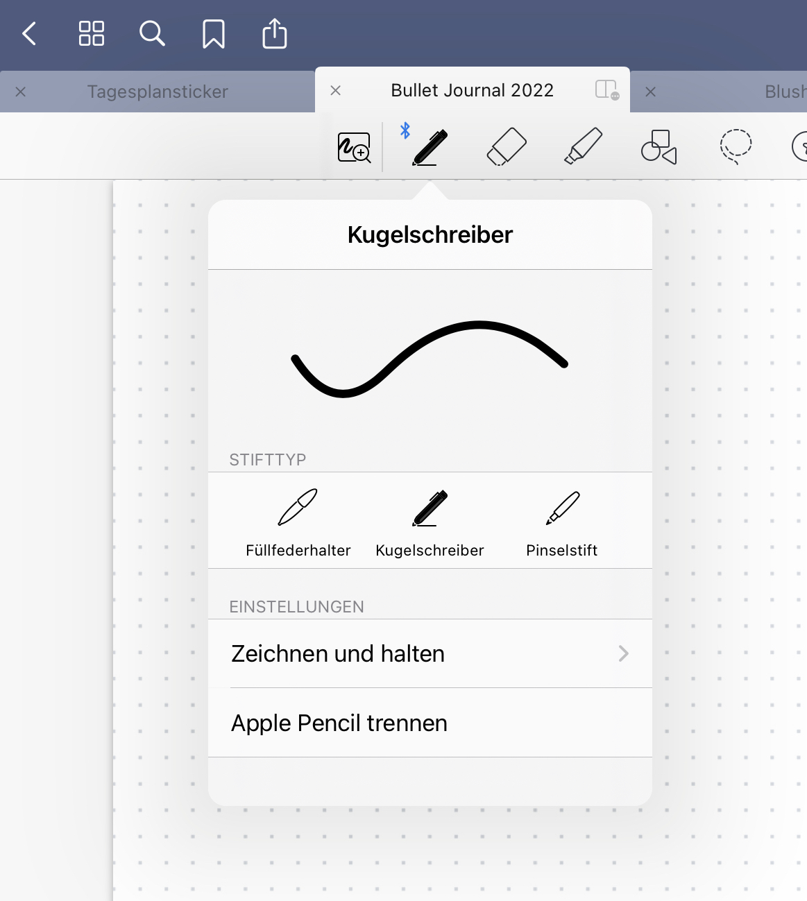 GoodNotes - Stiftvarianten GoodNotes - Stiftvarianten