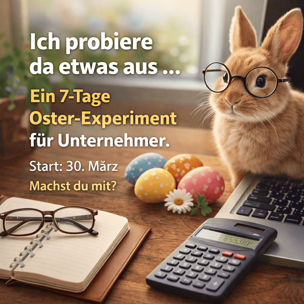 Hase auf dem Schreibtisch